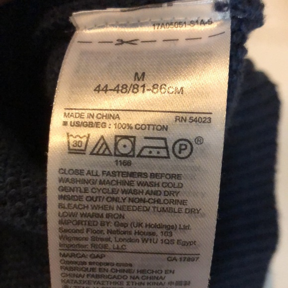 Gap for Good  300760 Texture Button Sweater in Navy - size M - Picture 5 of 8